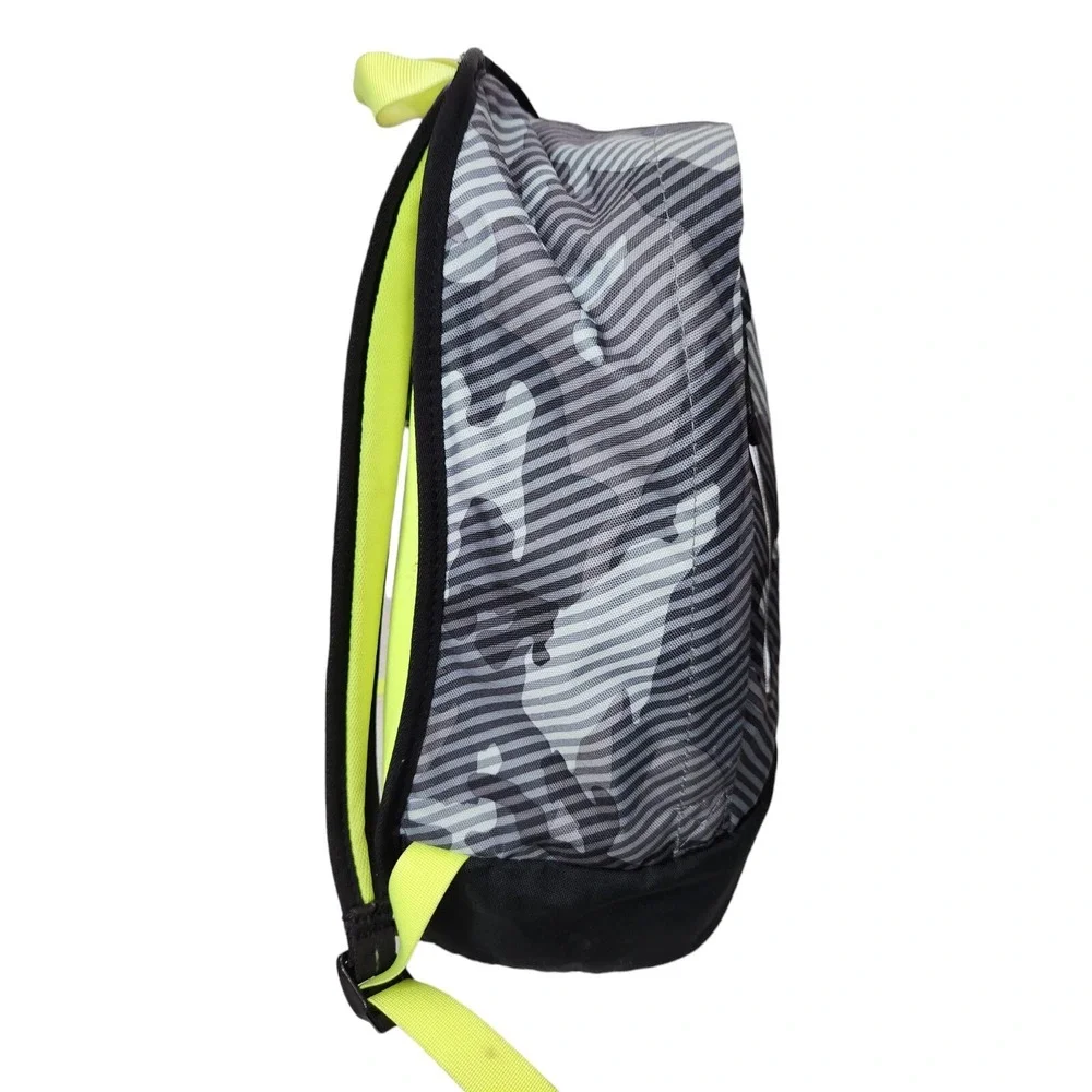 Nike Backpack Cheyenne Dark Grey Black Matte Silver Neon Yellow Trim Kids READ